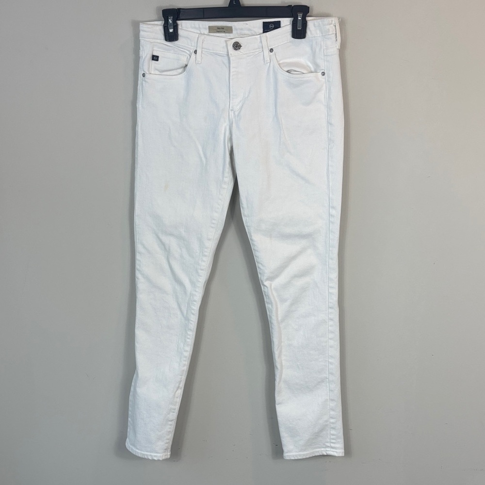 AG the stilt cigarette leg Skinny White Denim Jeans men 29R
